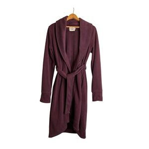 Ugg Fleece Wrap Belted Short Robe Long Sleeve Pockets Luxury Cozy Casual Flaw M